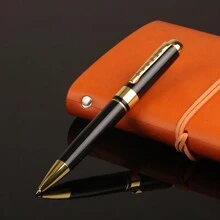 Juego de regalo de un bolígrafo de lujo con recarga de bola de línea negra de 0,5 mm de ancho para hombres y mujeres, profesionales ejecutivos, oficina, bolígrafos elegantes y estuche de regalo clásico, de vuelta a la escuela