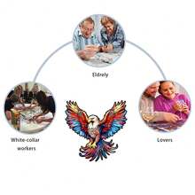 Wooden Puzzle Gift Box Exquisite Gift Asymmetric Animal Eagle Strange Dragon Puzzle Adult Personalized Senior Unique Gift Family Interactive Difficult Game Puzzle - Multicolor - View 3