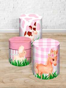 Trio Kit Sublimated Cylinder Covers Party And Birthday Decoration Various Themes Children Adult Farm Girl And Boy Horses Chicken Farmer Pets - 汽缸蓋 75 - 查看 2