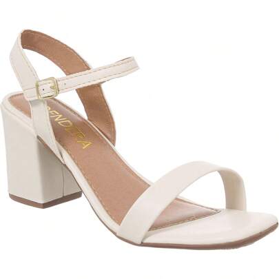 Sandália Saltinho Feminina Delicada Básica Clássica Confortável Promoção Dendera