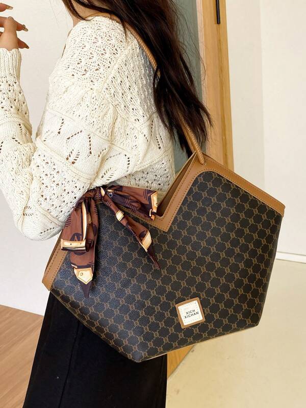 Retro Casual Tote Bag For Women, Versatile And Spacious