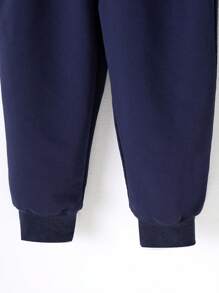 3pcs Young Boy Solid Color Long Pants, Suitable For Leisure Wear All Year Round