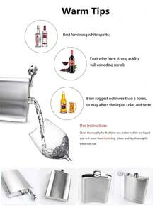 1 Cái Tên Tùy Chỉnh Nồi Rượu 8 Oz Hộp Đựng Bình Đeo Hông Hộp Đựng Rượu Rượu Flagon Dành Cho Du Lịch Di Động Chống Rò Rỉ Giá Đựng Chai Rượu Bằng Thép Không Gỉ Phụ Kiện Đồ Uống Rượu Whisky Có Tên Tùy Chỉnh Được Cá Nhân Hóa Tự Làm Bất Kỳ Mẫu Chữ Cái Nào - Bạc - Xem 3