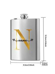 1 Cái Tên Tùy Chỉnh Nồi Rượu 8 Oz Hộp Đựng Bình Đeo Hông Hộp Đựng Rượu Rượu Flagon Dành Cho Du Lịch Di Động Chống Rò Rỉ Giá Đựng Chai Rượu Bằng Thép Không Gỉ Phụ Kiện Đồ Uống Rượu Whisky Có Tên Tùy Chỉnh Được Cá Nhân Hóa Tự Làm Bất Kỳ Mẫu Chữ Cái Nào - Bạc - Xem 2