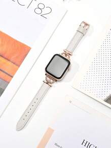 1pc Leather Watch Band For Women, Compatible With Apple Watch Bands Ultra/Se/8/7/6/5/4/3/2/1, Slim Waist Design, Sizes 38/40/41/42/44/45/49mm