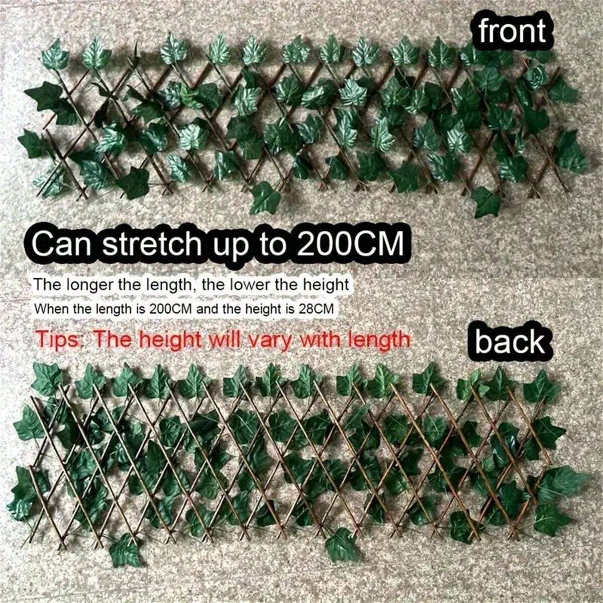 1pc Expanding Trellis Fence Retractable Fence, Artificial Garden Plant