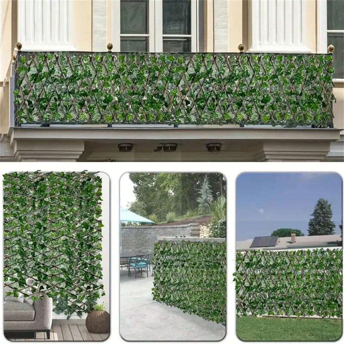 1pc Expanding Trellis Fence Retractable Fence, Artificial Garden Plant