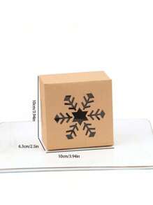 Caja de regalo de 6 piezas/24 piezas para galletas y caramelos de Navidad con ventana transparente, papel, decoración navideña, recuerdos de fiesta de Navidad, suministros para fiestas de Navidad, Feliz Navidad, Nochebuena