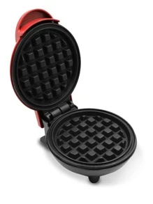 Waflera Mini Doble Plancha Antiadherente 350 Watts - Rojo - Ver 3