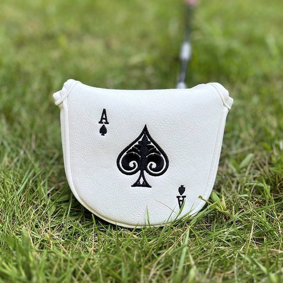 1pc Embroidery Golf Club Putter Cover Durable PU Leather Super Soft