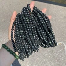 1 串 4-16 毫米时尚 AAAAA 天然宝石水晶玉散珠 - 真实、光滑、圆形宝石，手工 DIY 女士手链和配饰 - 散珠可实现最大限度的创意自由，打造独特的配饰钥匙扣首饰配饰，可作为女士礼物。 - 藥王石 - 查看 5