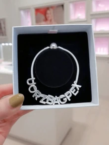 1 Máy Tính Thời Trang 26 Chữ Cái Đính Hạt Charm Đính Hạt Dành Cho Nữ Phù Hợp Với Vòng Tay Lắc Tay DIY Trang Sức Làm Quà Kỷ Niệm Mỹ nữ Trang Sức - hạt bảng chữ cái - Xem 6