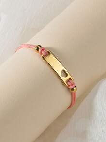 定制蝴蝶爱心月亮装饰纯色可调节绳子，DIY个性镂空字母手饰品，定制生日礼物情人节