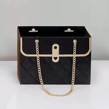 1 Stück schöne handtaschenförmige Rose Blumen Geschenkbox - perfekt für Hochzeiten, Valentinstag & Geburtstage! Großartig zum Verpacken von Muttertagsgeschenken - Geschenktasche - Übersicht 7