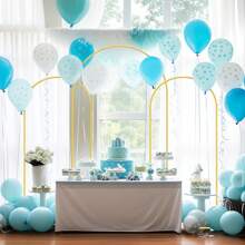 3Pcs(7.2FT+6.6FT+6FT)  Metal Arch Backdrop Stand Set Of 3 Gold Wedding Balloon Arched Backdrop Stand Square Arch Frame For Birthday Party Bridal Shower Ceremony Decoration - 金色 - 查看 9