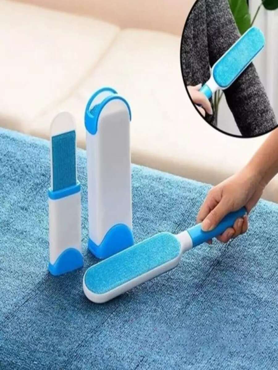 Set Cepillos Quita Pelusa Pelo Mascotas Gatos Perros - Azul - Ver 1