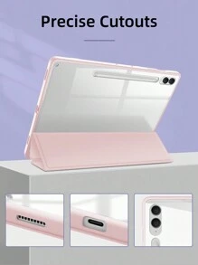 DANYCASE 平板电脑保护套，兼容三星 Galaxy Tab A11 A11+ S11 S9+ S9FE+ S9 S9FE S6 Lite 10.4 S7 S8 S7Plus S8 Plus S7 FE 12.4，带笔槽 - 粉色 - 查看 7