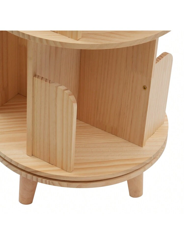 Libreria Girevole Tonchean 6 Ripiani 360° | Scaffale A Torre Multifunzione In PVC Per Libri E Oggetti, Bianco - 3
