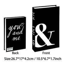 1 pieza Estilo INS inglés, decoración minimalista moderna en blanco y negro para el hogar, adorno de libro de imitación para habitación de modelo o despacho, mejor regalo - Multicolor - Ver 7