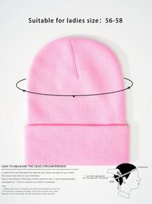 1pc Unisex Y2K Style Solid Color Knit Beanie Hat, Perfect For Casual Wear, Street Parties, Autumn & Winter Outdoor Activities, Warm & Windproof,School - Knitted Hat - View 11