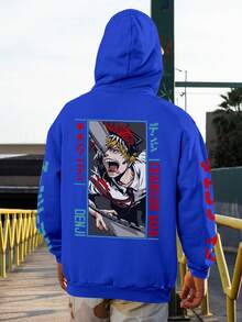 Blouse Moletom Anime Chainsa Man Denji KANGARU 1193 Fluxo Fx - 寶藍色 - 查看 6