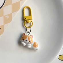 1pc Cute Corgi Keychain Adorable Sweet Girl Japanese Style Accessory Gift - Multicolor - View 13