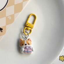 1pc Cute Corgi Keychain Adorable Sweet Girl Japanese Style Accessory Gift - Multicolor - View 16