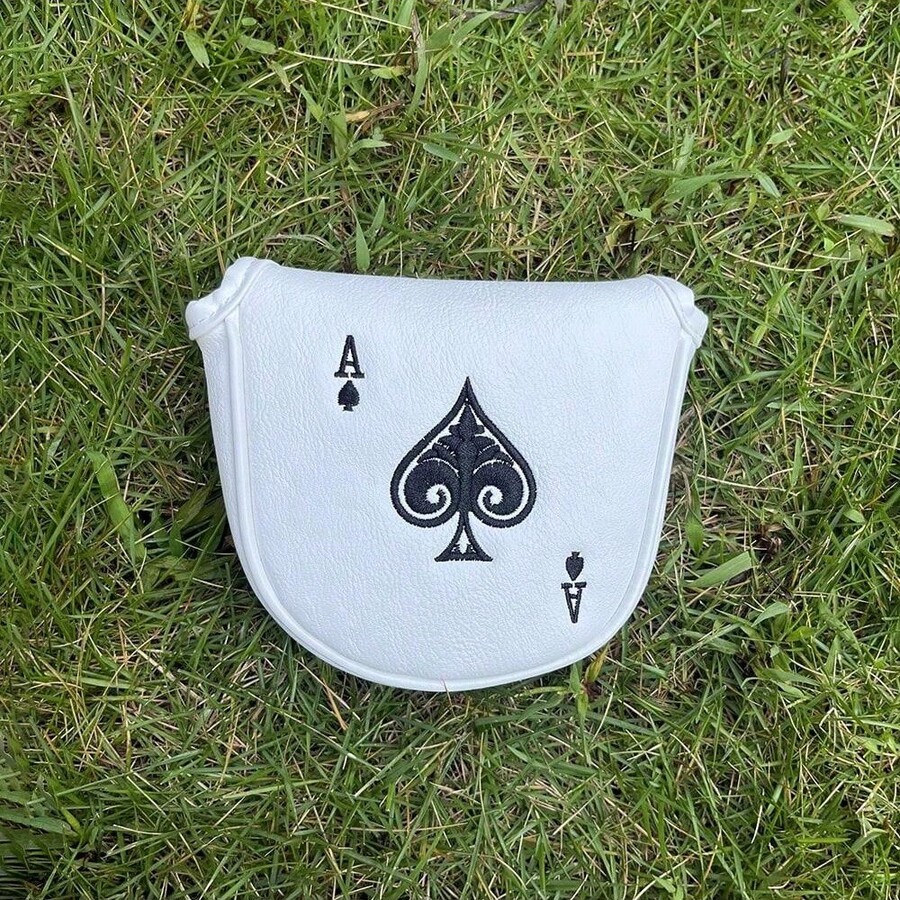 1pc Embroidery Golf Club Putter Cover Durable PU Leather Super Soft