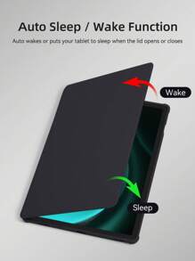 DANYCASE 超薄旋转保护壳,兼容苹果 Galaxy Tab S9 FE+ S9+ 12.4 英寸、S9 S9FE A8 S7+ S8+ S7FE S7 S8 S6lite,带笔槽设计,防震保护壳,透明后盖 - 黑色 - 查看 3