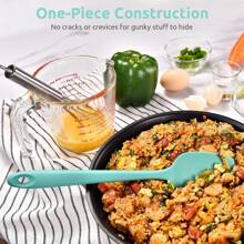 硅胶橡胶刮刀套装，厨房用刮刀，耐热烹饪和烘焙刮刀，可放入洗碗机清洗 - 多色 - 查看 4