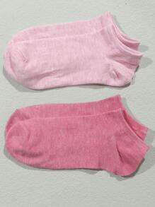 10 pares Calcetines de tobillo sólidos para mujer, calcetines respirable sin mostrar, calcetines cortos multicolores de corte bajo para chica - Multicolor - Ver 2
