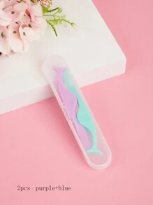 Plastic Eyelash Curler Tweezers, Makeup Tools With Comfortable Grip And Gentle Application - Multicolor - View 5