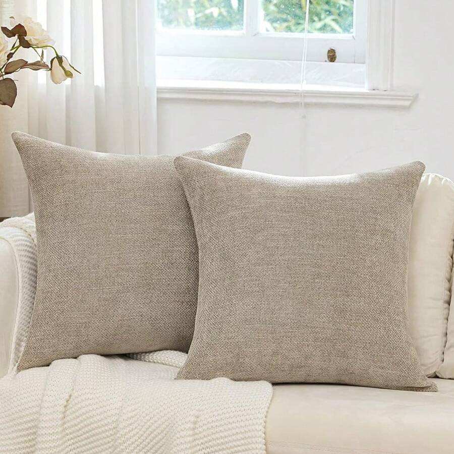 1 Miếng Chenille Tối Textured Vỏ gối ( Gối Bên trong Không bao gồm ) Chất rắn Nông thôn Chenille Mềm mại Nắp đệm Đối với Sofa , Phòng ngủ , Giường Trang trí , Tất cả các mùa - Trung lập - Xem 1
