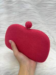 Women's Straw Clutch Party Bag Hand Wallet With Strap - Đỏ - Xem 3