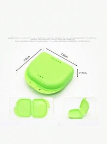 1pc Aligner Case Travel Kit, Retainer Case With Built-In Mirror ,Denture Storage Box With Mirror, Portable Orthodontic Braces Case, Dental Retainer Storage Box,Cute Slim Aligner Case Compatible With Invisalign, Night Mouth Guard Case - Multicolor - View 19