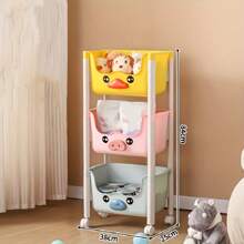 Household Trolley Rack Snack Rack,Floor-Standing Mobile Trolley, Plastic Ultra-Thin Storage Rack, Home Organization And Storage Supplies,  Mobile Trolley Storage And Organization Rack