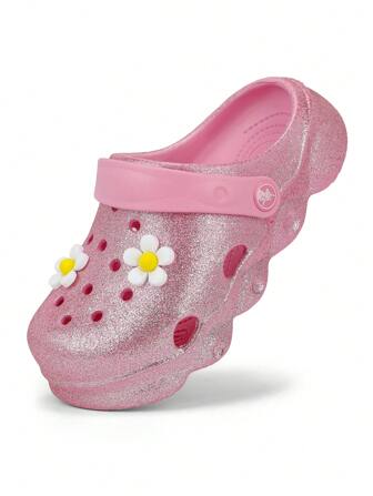 HOEASE 适合儿童、幼童和女童的休闲亮色木屐鞋，适合海滩泳池的透气轻便儿童花园鞋，防滑凉鞋木屐，适合婴儿的水鞋夏季拖鞋蓝色……