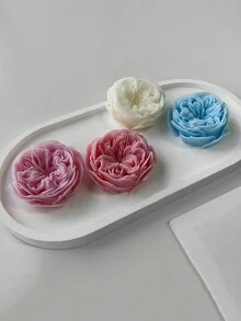 3D奥斯汀玫瑰蜡烛硅胶模具 DIY情人节手工礼物 花朵蜡烛制作材料 肥皂石膏树脂模具 家居装饰 - 白色矽膠模具 - 查看 6