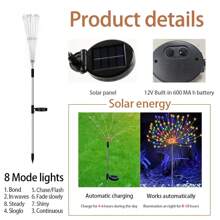 1pc Dandelion Landscape Waterproof Fairy String Lights, 8 Lighting Modes, Colorful/Warm White/White, 60/150/200/240 LEDs Options, Outdoor Decor For Wedding, Holiday, Lawn