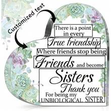 1 件定制亚克力向日葵友谊礼物 - 独特的非生物姐妹象征，色彩鲜艳 - 非常适合圣诞节、生日、万圣节、感恩节和任何场合的女性、闺蜜和朋友 - 彩色 - 查看 1