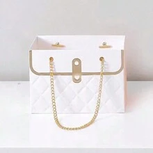 1 Stück schöne handtaschenförmige Rose Blumen Geschenkbox - perfekt für Hochzeiten, Valentinstag & Geburtstage! Großartig zum Verpacken von Muttertagsgeschenken - Geschenktasche - Übersicht 9