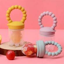 4pcs Silicone Fruit & Vegetable Feeder For Babies - Easy To Use Food Supplement Pacifier With Handle - Ideal Gift For Christmas, Halloween, And Thanksgiving Day
