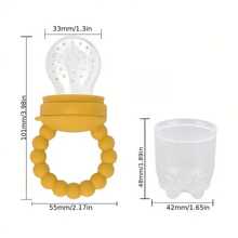 4pcs Silicone Fruit & Vegetable Feeder For Babies - Easy To Use Food Supplement Pacifier With Handle - Ideal Gift For Christmas, Halloween, And Thanksgiving Day