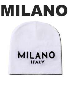 1 Stück "MILANO" Unisex Beanie Mütze im Hip Hop Stil, Y2K Mode, kalt gestrickt, warmer thermischer Hut für Männer & Frauen, Trendmode - Strickmütze - Übersicht 2