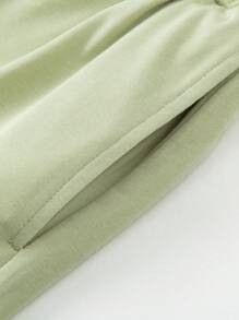 mini bala Bộ đồ mặc nhà đơn giản cho thanh thiếu niên Unisex - màu xanh lá - Xem 8