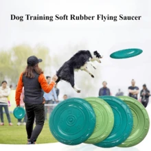 1 pieza Disco de juguete interactivo de silicona para entrenamiento de perros, de goma suave, fácil de atrapar, compañero volador divertido, perfecto para jugar al aire libre y para sesiones de entrenamiento interactivo - Multicolor - Ver 10