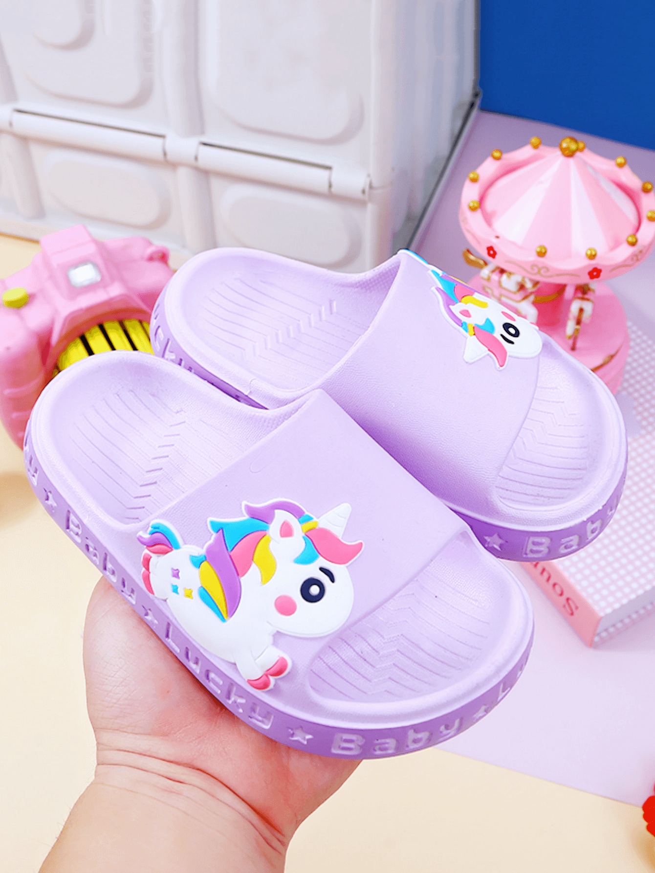 TEEOEC 2024 Popular Cartoon Cute Children's Slippers, Summer New Girls