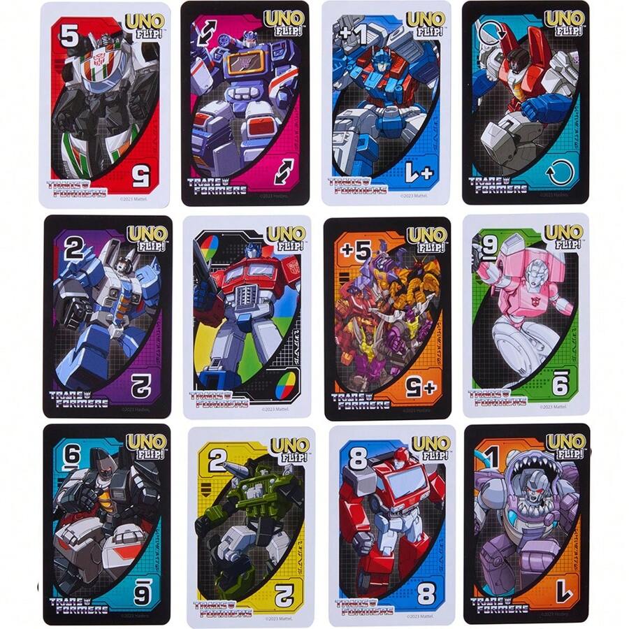 Mattel משחקי Mattel UNO Flip Transformers משחק קלפים לילדים, מבוגרים ...