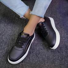 Women's White Casual Retro Classic Original Force Tennis - Preto-Dourado - Xem 4