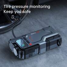 FEATOU 2025 New Car Jump Starter With Air Compressor, Battery Jump Starter Portable 6000A Peak 150PSI Battery Pack With Digital Tire Inflator, Car Battery Charger Portable For 12V 10L Gas Or 8L - 黑色 - 查看 3